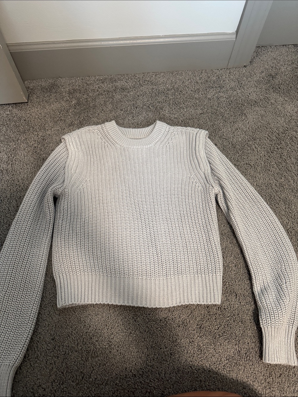 Abercrombie & Fitch Grey Crewneck Knit Sweater